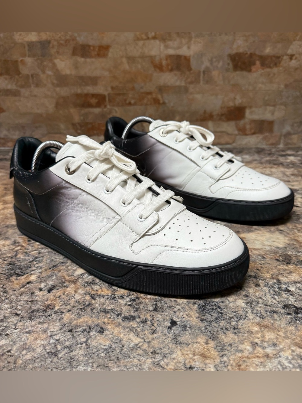 LANVIN Low Top Leather Sneakers Size UK 9 / US 10 Gradient